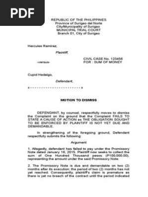 Motion to Dismiss