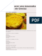 Cómo Hacer Una Moussaka