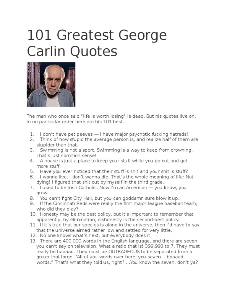 George Carlin 9/11 Set: Carlin's Comedy Set Too Dark To Air, image size:768x1024