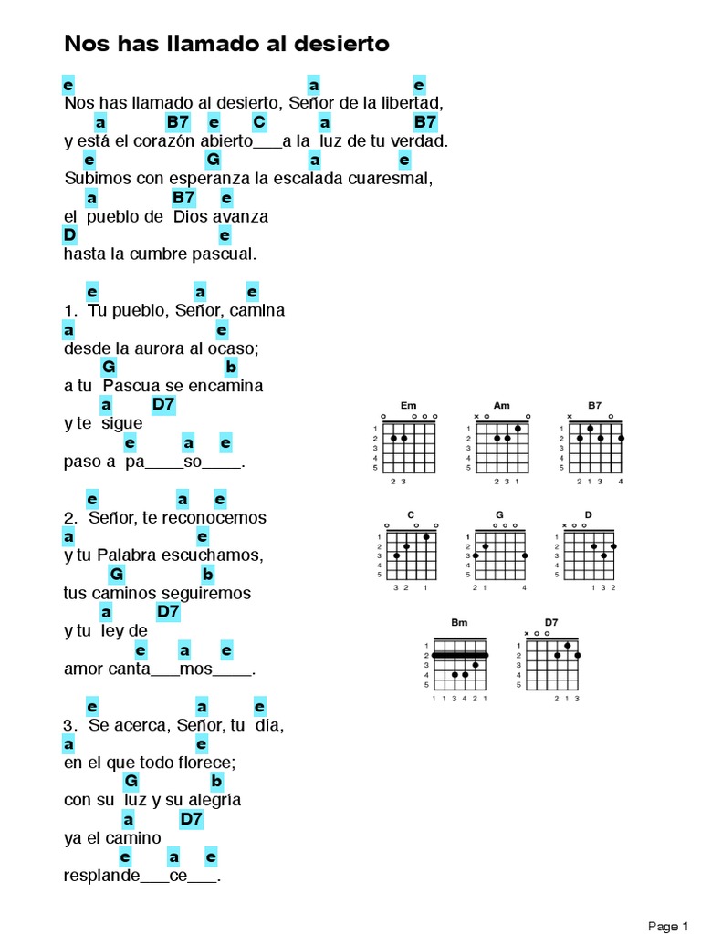 Nos Has Llamado Al Desierto