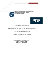 Kertas Cadangan Amali Pengurusan Dan Pengelolaan Pertandingan Sukan (Main Getah Atas Para)