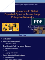Use of Honey-Pots To Detect Exploited Systems Across Large Enterprise Networks