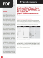 Download Creating a ZigBee Smart Energy Device with the MSP430F54xx and the CC2530-ZNP ZigBee Pro Network Processor by Ti Microcontrollers SN25591373 doc pdf