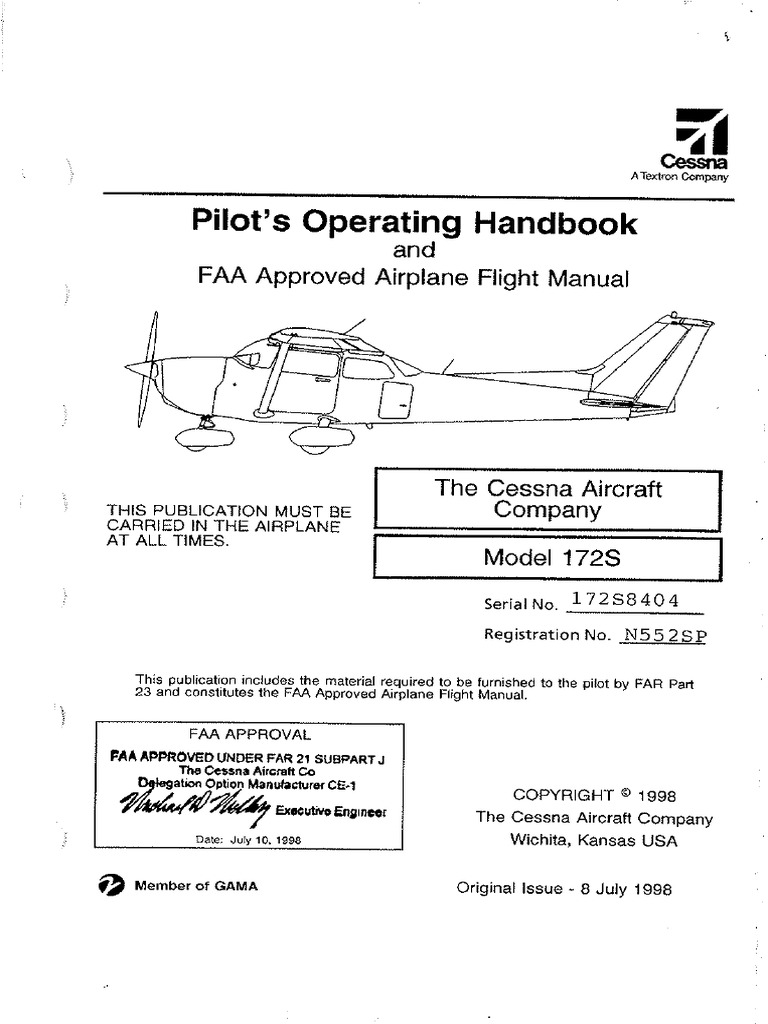 Cessna 172S POH.pdf | Airspeed | Motor Oil
