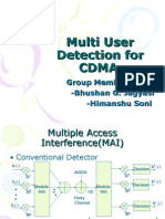 Multi User Detection for CDMA