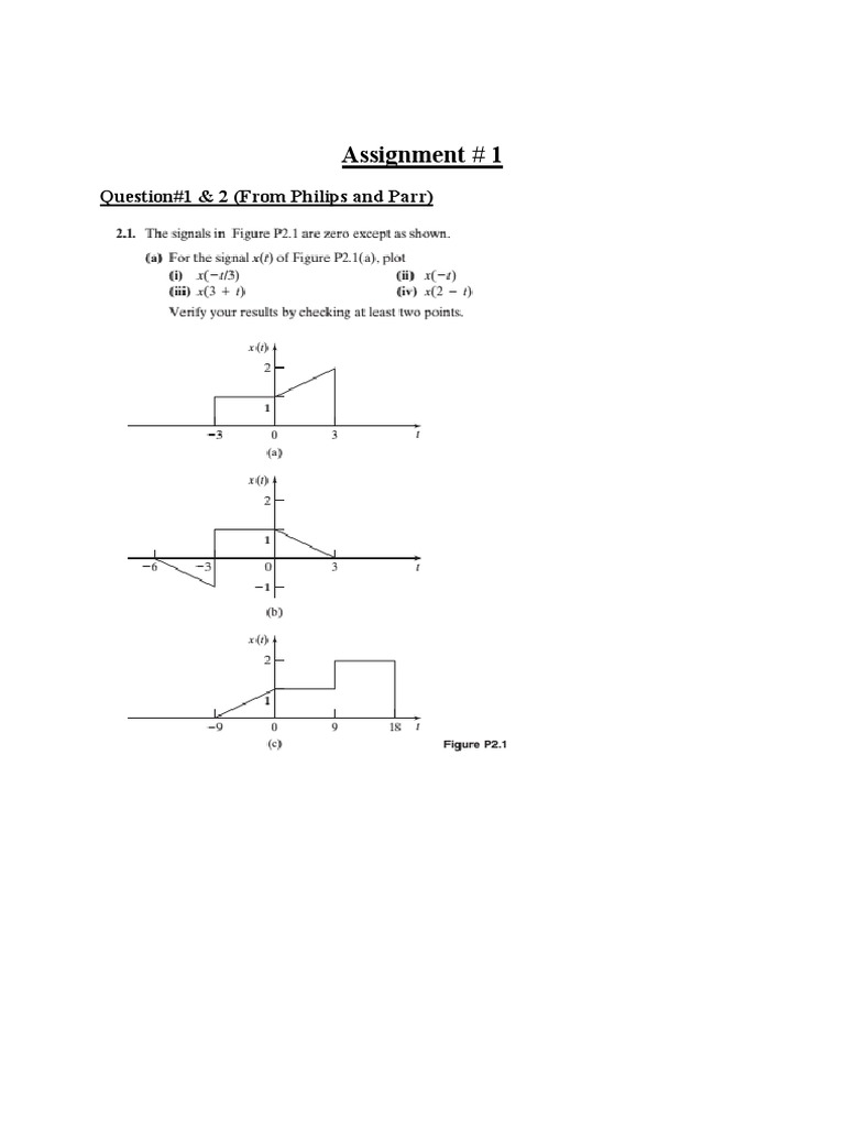 Assignment # 1: Question#1 & 2 (From Philips and Parr) | PDF