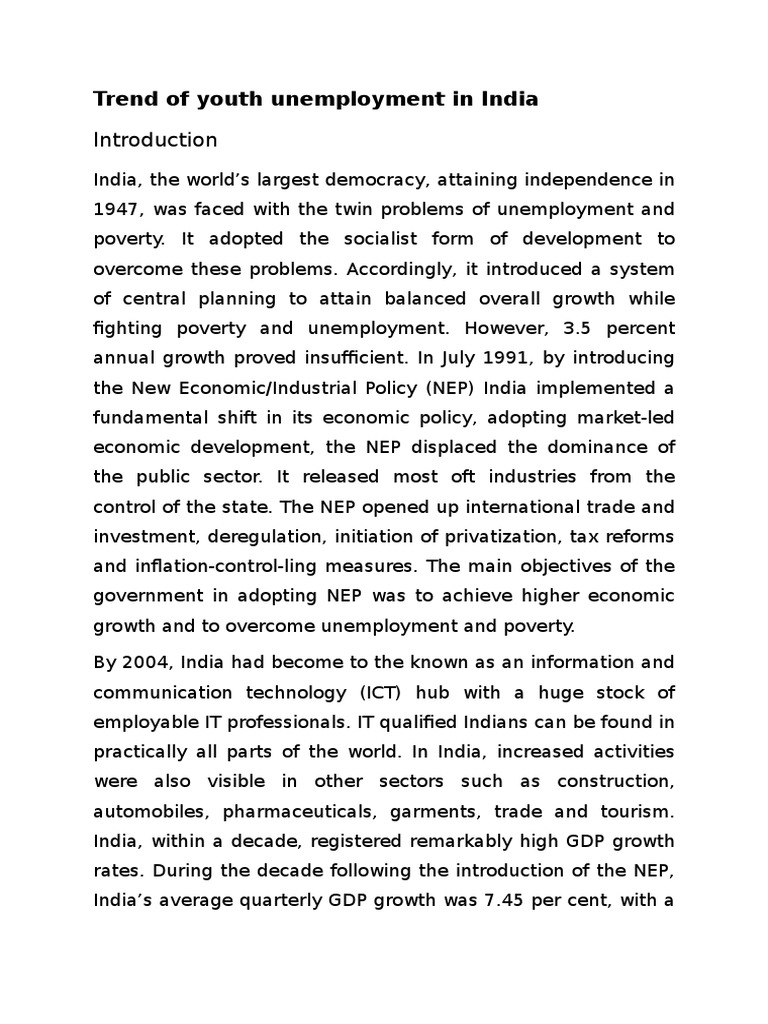 Youth Unemployment Trends in India | PDF | Workforce | Unemployment