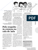 Artigo Pelo Respeito As Crencas Na Sala de Aula