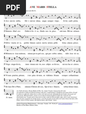 Ave Maris Stella Roman Chant Pdf
