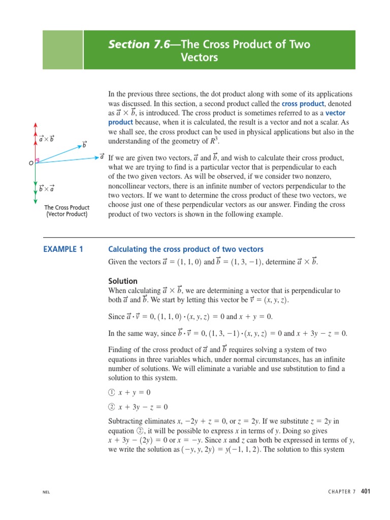 Cross Product in 3-Space | PDF | Euclidean Vector | Space