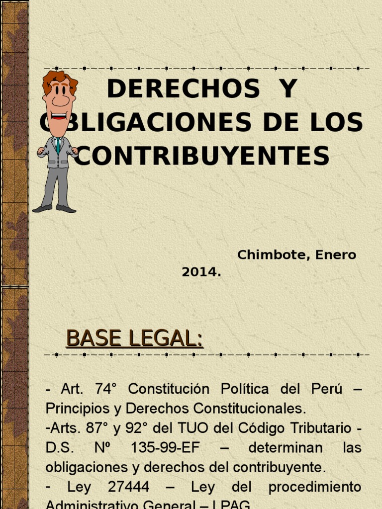 Derechos y Obligaciones del Contribuyente | PDF | Estatuto de ...