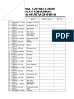 Jadwal Kultum Subuh