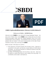 Csbdi: Csbdi (Capsarasbalddomeindex), February 16, 2015, Edition Ii
