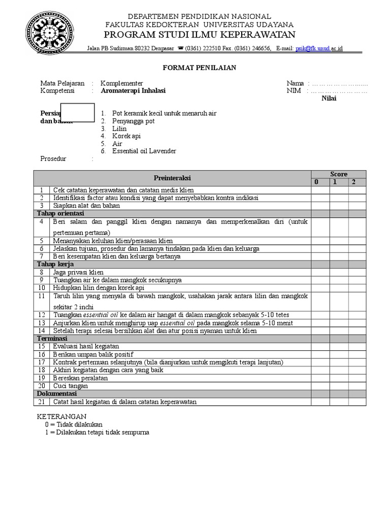Sop Aromaterapi Inhalasi