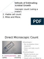 (EXPERIMENT 7) Direct Methods of Estimating Microbial Growth