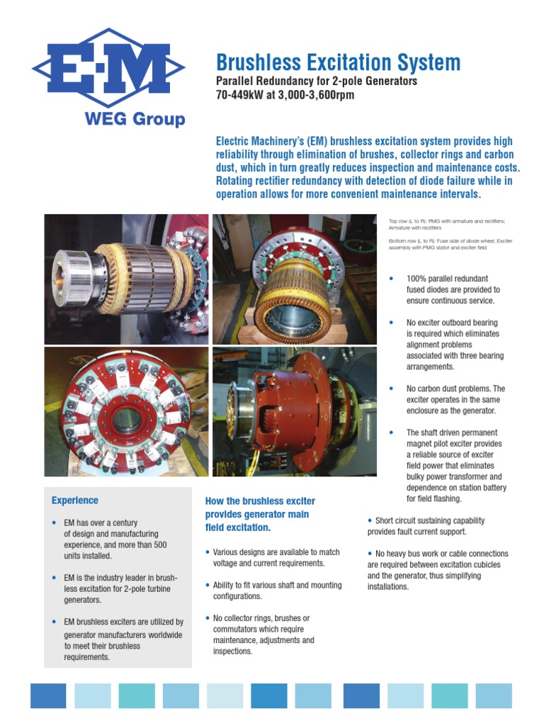 WEG Brushless Excitation System Series Parallel Redundancy Usa10024 ...