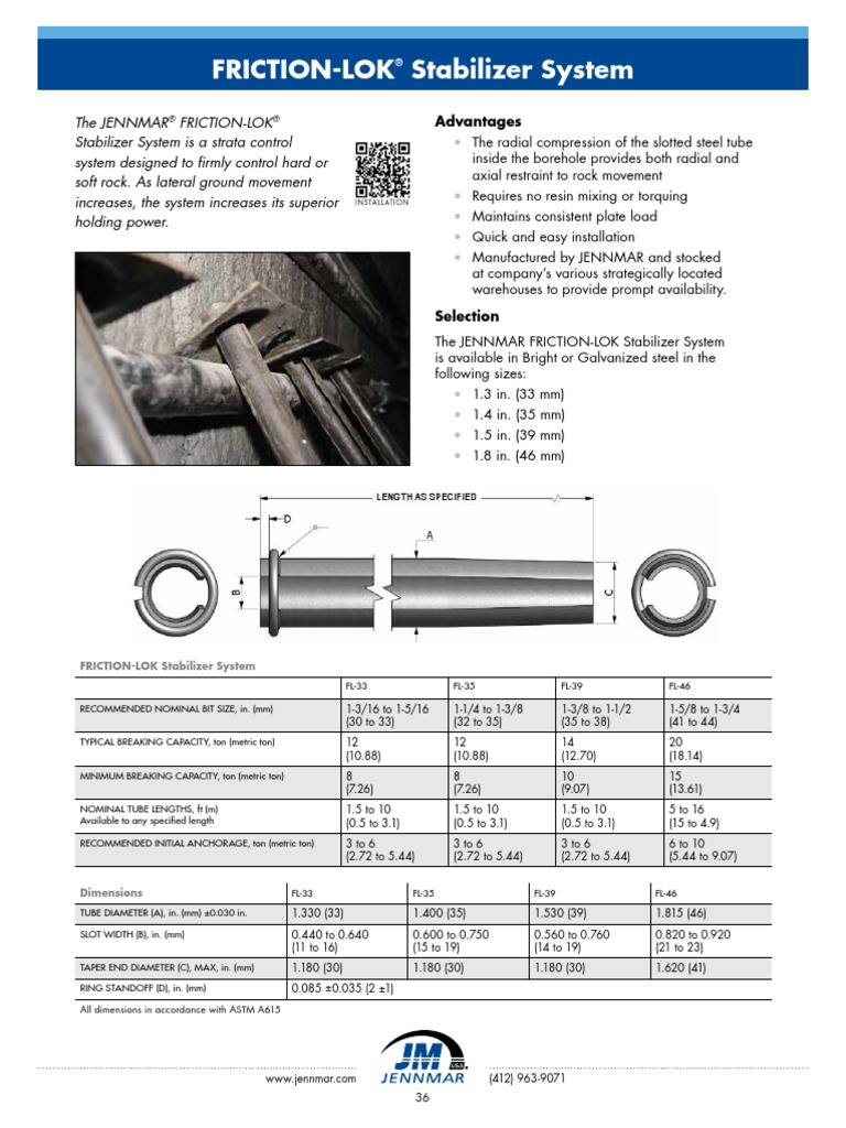 Friction-Lok Stabilizer System Details | PDF