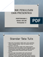 Teknik Penulisan Dan Presentasi