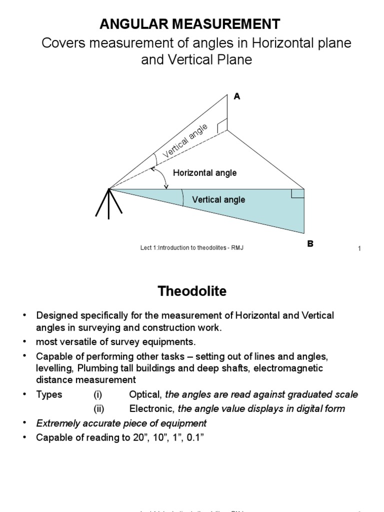 Angular Measurement 2014 Surveying Scientific Observation