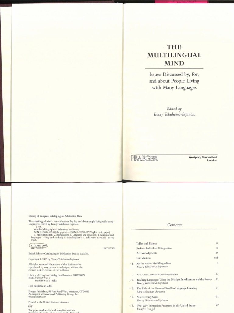 The Multilingual Mind Tokuhama Espinoza Ed