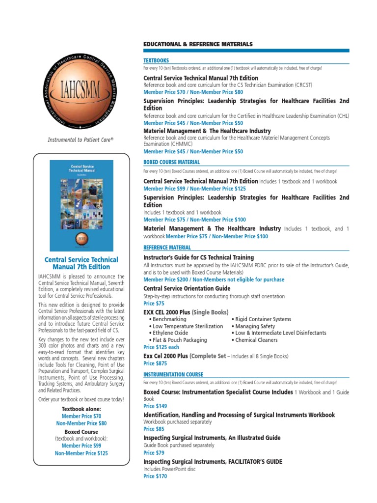 Central Service Technician Book List PDF Credit Card Visa Inc.