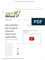 Hace Décadas Que Se Sabe La Causa Del Cáncer Pero Nadie Lo Dice _ Salud Natural