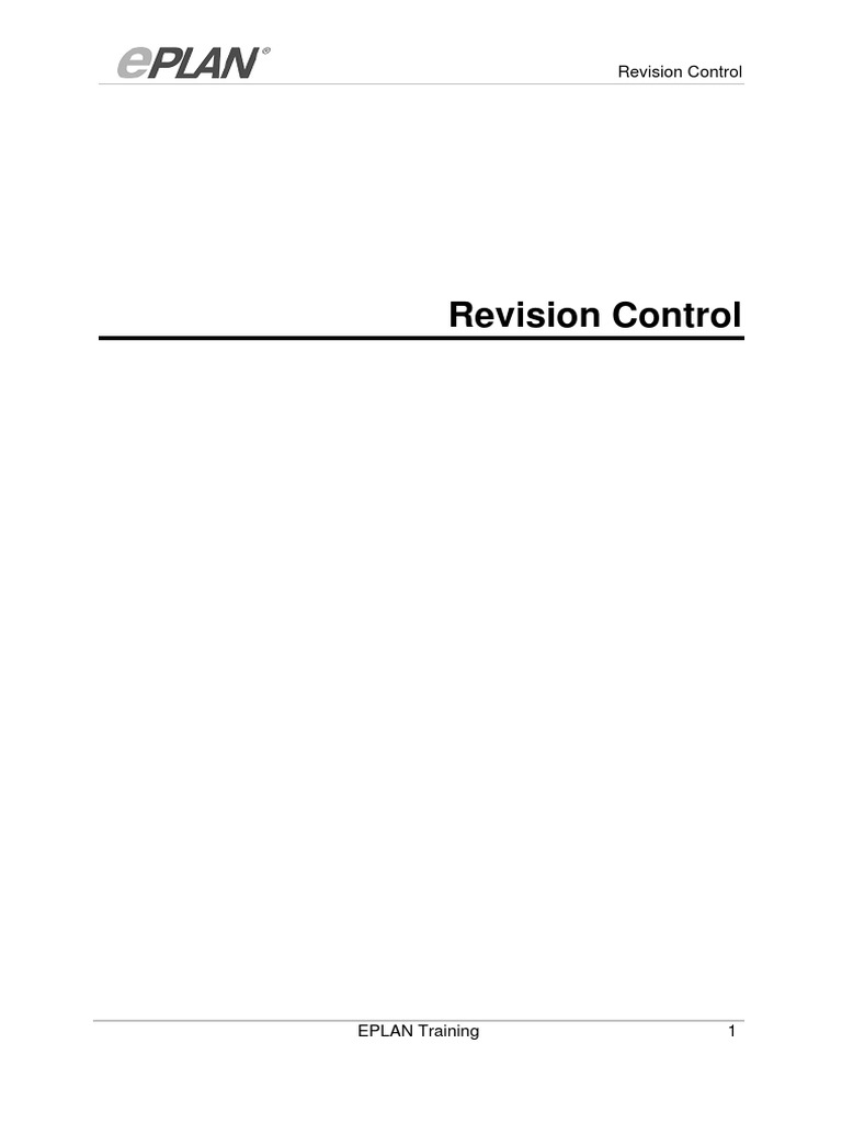EPLAN Revision Control Guide | PDF | Version Control | Menu (Computing)