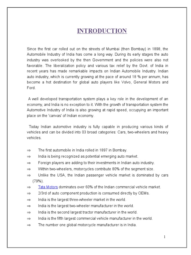 Indian Automobile Industry Growth | PDF | Car | Supply Chain