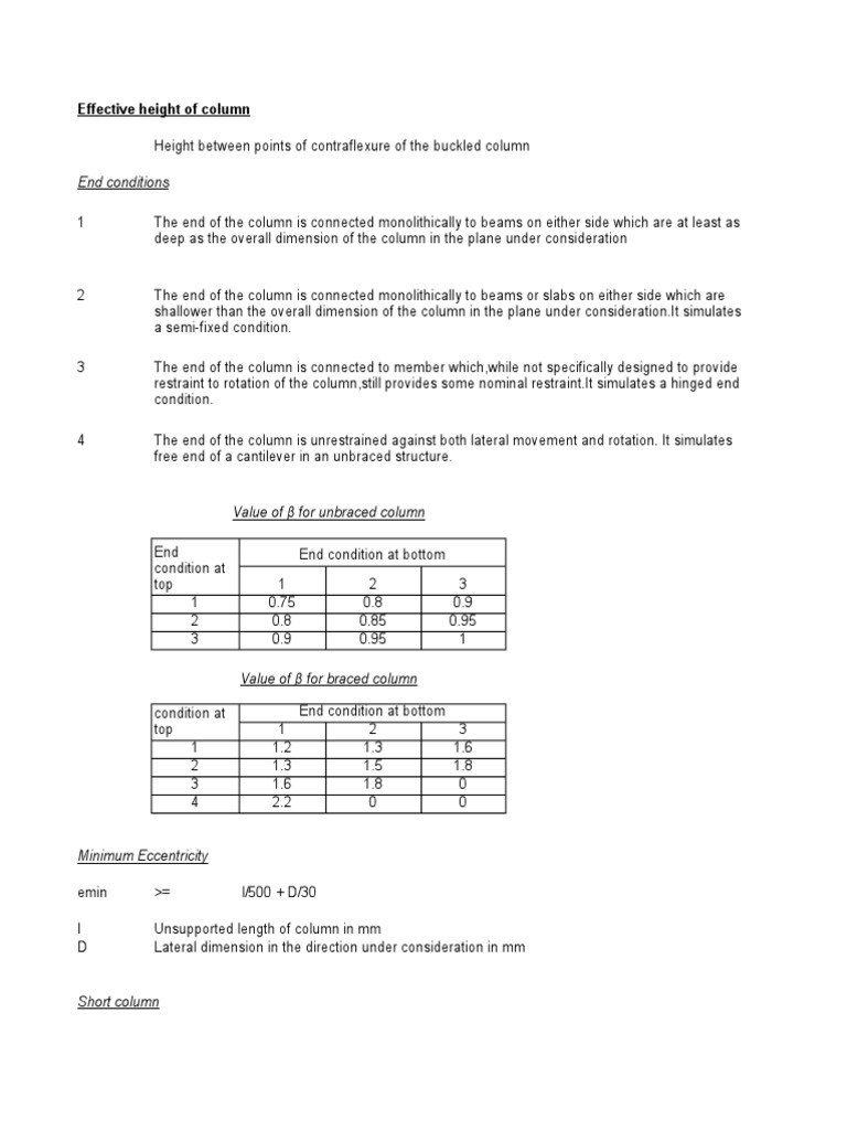 Column Design | PDF | Ultimate Tensile Strength | Column