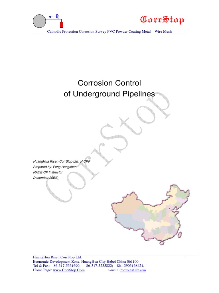 Cathodic Protection for Pipeline Corrosion | PDF | Corrosion | Anode