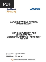 Hydrotest Method Statement 12th Mar 2012 1