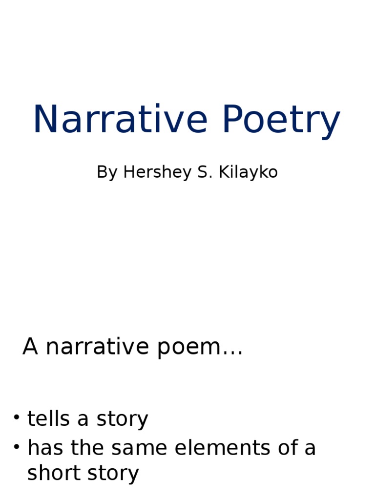 Narrative Poetry | PDF | Poetry