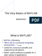 The Very Basics of MATLAB