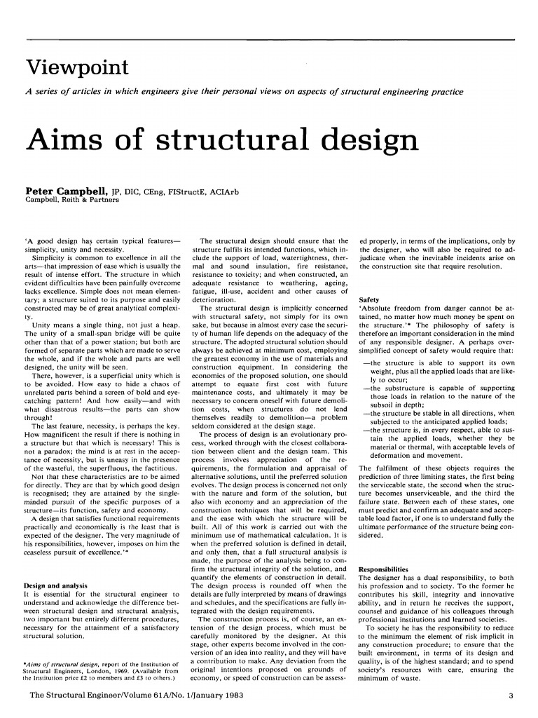 Aims of Structural Design Excellence | PDF | Structural Engineering ...