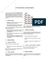 List of Chemistry Mnemonics