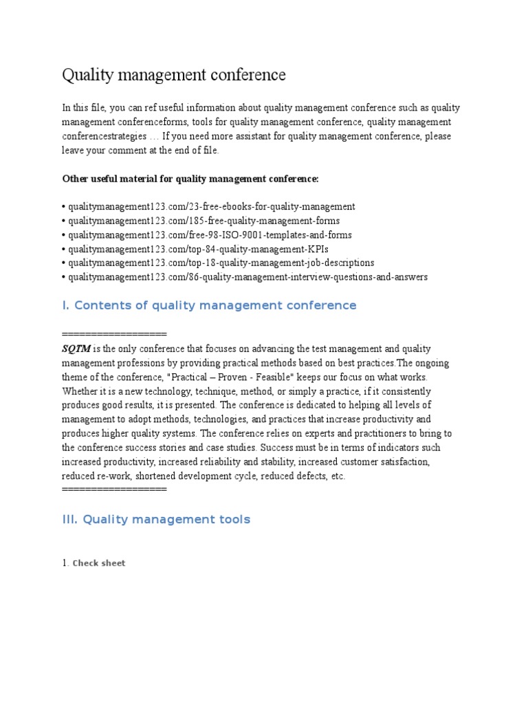 Quality Management Conference PDF Scatter Plot Scientific Modeling