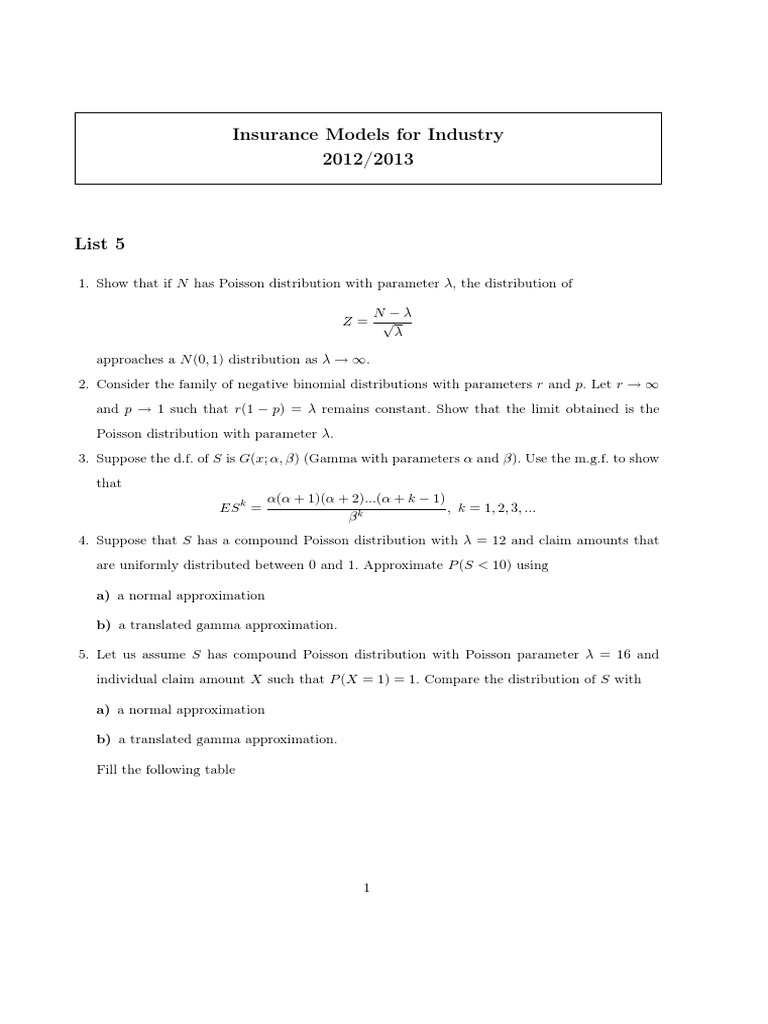 Insurance Models For Industry 2012/2013 | PDF