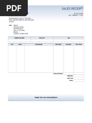 Sales Receipt