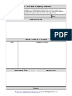 Root Cause Analysis Template