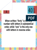 When Written "Forty" Is The Only Number With Letters in Alphabetical Order, While "One" Is The Only One With Letters in Reverse Order