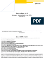Backup Exec 2012 Software Compatibility List (SCL) : Created On May 07, 2014