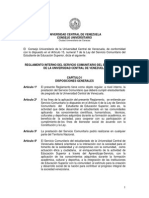 Reglamento de Servicio Comuntiario de La UCV