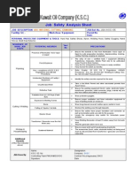 Job Safety Analysis Sheet: Arc Welding, Cutting, Grinding