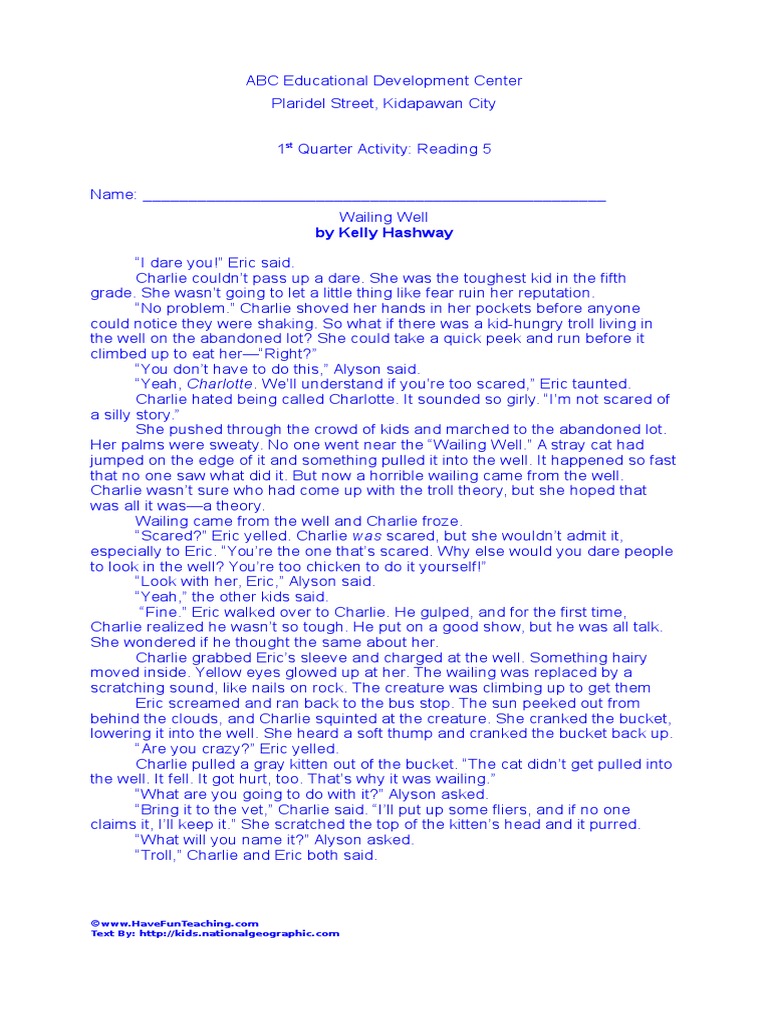 First Reading 5 Activities | PDF | Parachuting | Planets