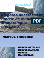 Tehnici de Anestezie in Functie de Manopera
