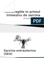 Hemoragiile in Trimestrul 1 de Sarcina