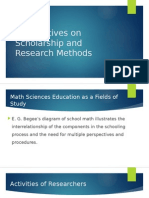 Perspectives On Scholarship and Research Methods