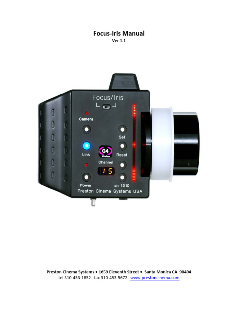 Preston Focus and Iris Hand Unit Manual | PDF | Electromagnetic ...