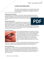 Superficial Corneal Injury and Foreign Body