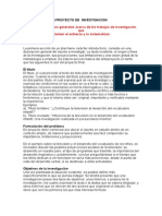 Esquema Para Un Proyecto de Investigacion